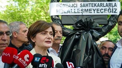 AK Parti İl Binası Önünde Siyah Çelenkli "Montaj" Eylemi