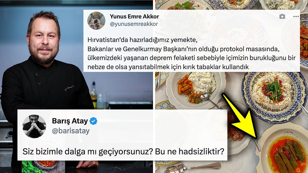 Depremzedeleri Anmak İçin Hırvatistan'da "Kırık Tabaklar" ile Yemek Masası Hazırlayan Şef Tepki Çekti!