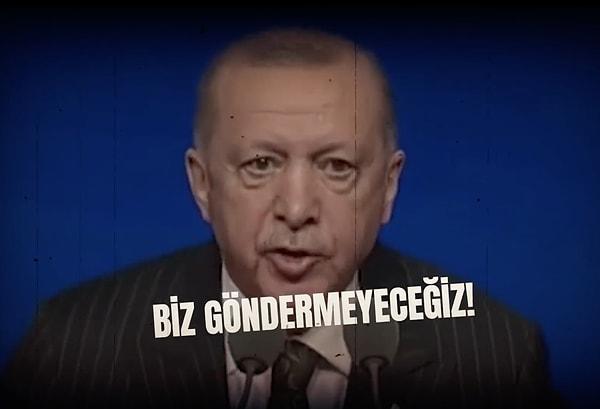 Videoda Cumhur İttifakı adayı Recep Tayyip Erdoğan'ın sığınmacılara yönelik bazı geçmiş açıklamaları hatırlatıldı.