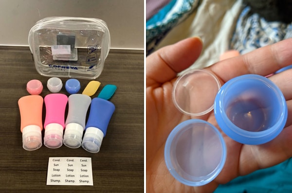 4. Набор тревел-баночек для уходовых средств.