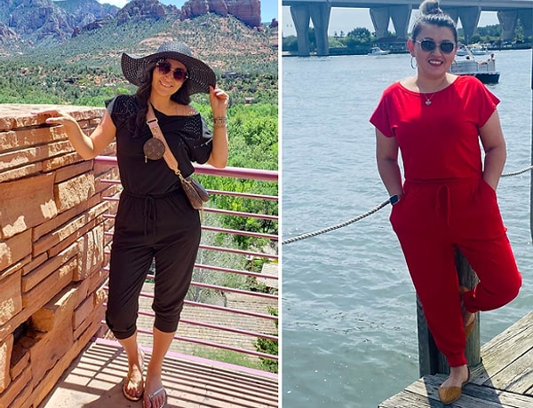 8. Комбинезон с открытыми плечами (максимально удобный для полета на самолете).