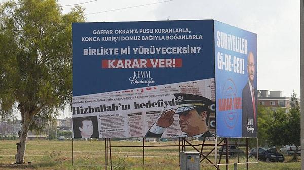 Tarsus Belediye Başkanı Dr. Haluk Bozdoğan, Millet İttifakı'nın cumhurbaşkanı adayı Kemal Kılıçdaroğlu’nun kampanyasına destek vermek için çeşitli pankartlar yaptırdı.