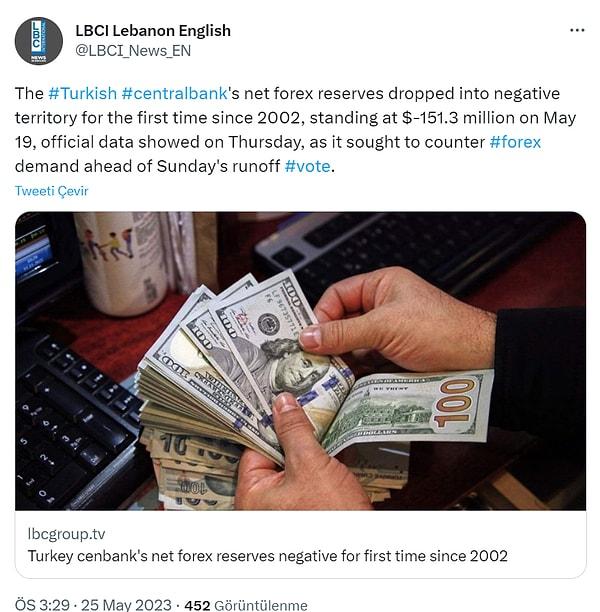 Krizle boğuşan, enflasyondaki seyrin saatler içinde fiyatları değiştirdiği Lübnan'da dahi Türkiye'nin Merkez Bankası rezervleri haber oldu.