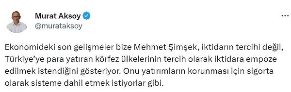 Seçim sonrasında iktidarın devamı halinde çizilebilecek yol da tahmin edilmeye çalışıyordu. Mehmet Şimşek, seçimleri beklemeye gerek görmeden iktidarın verdiği yetkiye dayanarak "dost ülkelerle" irtibat mı kuruyordu? 29 Mayıs'tan sonra Erdoğan seçildiği takdirde öğrenebileceğiz.