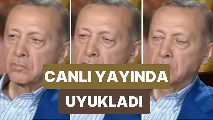 Cumhurbaşkanı Recep Tayyip Erdoğan Katıldığı Canlı Yayında Kendisine Sorular Yöneltildiği Esnada Uyukladı