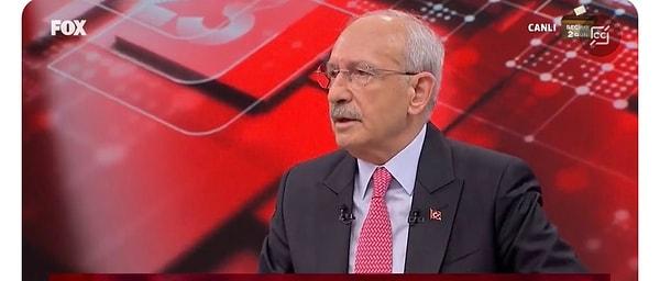 Cumhurbaşkanı adayı CHP Genel Başkanı Kemal Kılıçdaroğlu FOX TV'ye konuk olarak canlı yayında soruları yanıtladı. Kılıçdaroğlu'nun açıklamalarından şatır başları şu şekilde:
