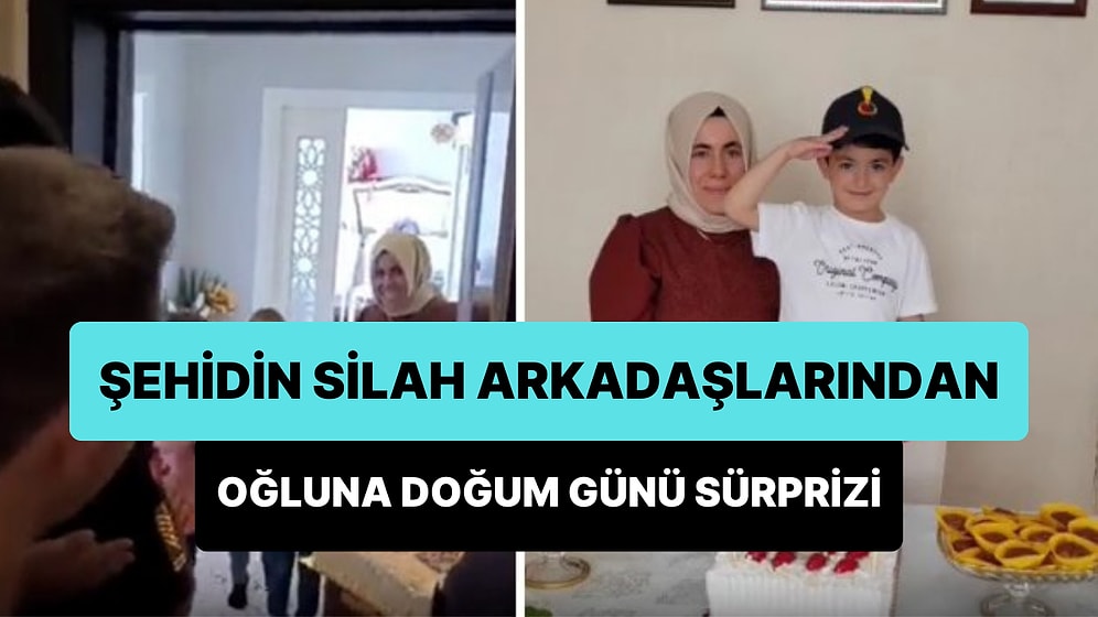 Şehit Askerin Çocuğuna Silah Arkadaşlarından Anlamlı Doğum Günü Sürprizi