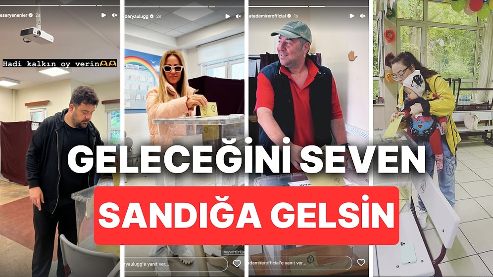 İkinci Turda Yine Sandık Başındalar: Herkesi Oy Vermeye Çağıran Ünlülerin Sandık Paylaşımları