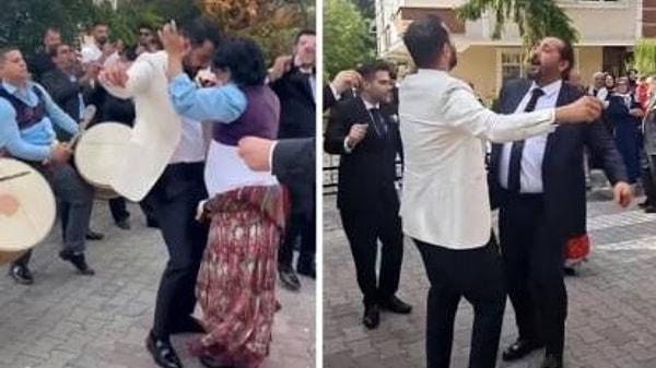 Daha düğün başlamadan Mehmet Yalçınkaya'nın oğlu ile karşılıklı oynadığı anlar sosyal medyada viral oldu.