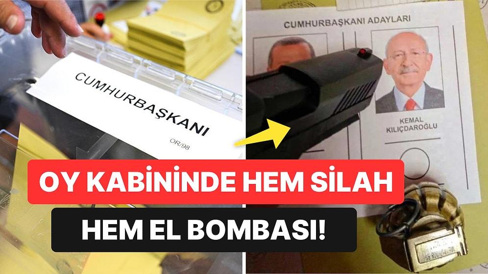Rize'de Oy Kabinine Silah ve El Bombasıyla Giren Seçmen Kemal Kılıçdaroğlu'nu Tehdit Etti!
