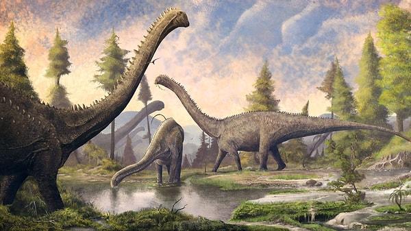 13. Sauropodlar günlük olarak 1 tondan fazla bitki yiyordu.