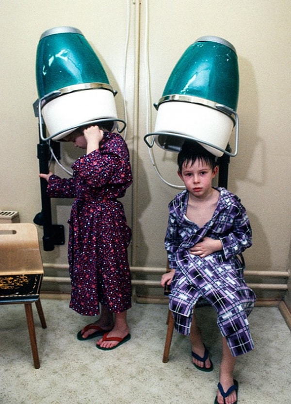 6. Сушка волос после уроков плавания, Москва 1989, СССР