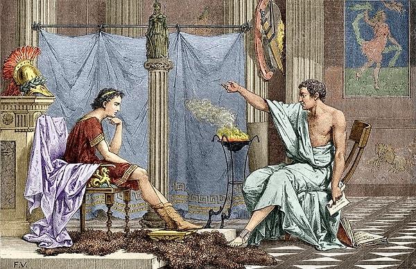 16. İskender ve Aristoteles bir noktada iyi arkadaş oldular.
