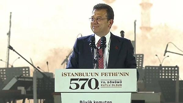 İstanbul Büyükşehir Belediye (İBB) Başkanı Ekrem İmamoğlu, İstanbul’un Fethi’nin 570. yıl dönümü kutlamalarında açıklama yaptı.
