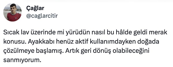 Çevreci bir ayakkabı.