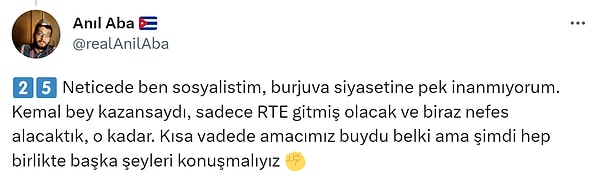 "Sonuç olarak, çoğumuz yanıldık. Ben de yanıldım. Anket şirketleri yanıldı. Birçok profesyonel siyasetçi yanıldı."