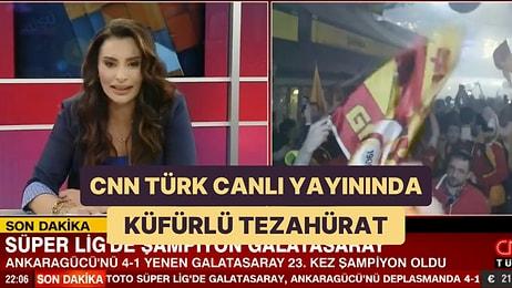 CNN Türk'ün Canlı Yayında Galatasaray'ın Kutlamalarına Bağlandığı Sırada Küfürlü Tezahürat Sesleri Duyuldu