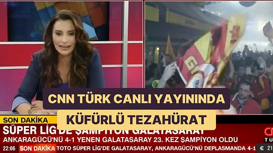 CNN Türk'ün Canlı Yayında Galatasaray'ın Kutlamalarına Bağlandığı Sırada Küfürlü Tezahürat Sesleri Duyuldu