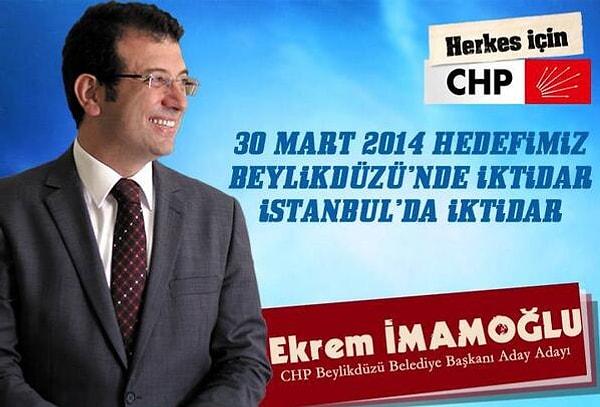 3. Ekrem İmamoğlu henüz yerel seçimleri kazanmış ve Beylikdüzü Belediye Başkanı olmuştu.
