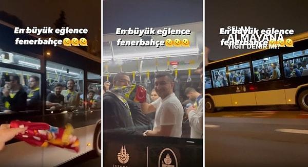 O kutlamalar sırasında ise bazı Galatasaray taraftarları Antalyaspor karşılaşmasından dönen Fenerbahçe taraftarları ile karşılaştılar.