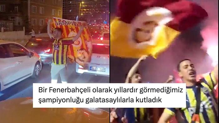 Yıllardır Gelmeyen Başarıya İsyan Ederek Şampiyonluğu Galatasaray Taraftarı ile Kutlayan Fenerbahçeliler