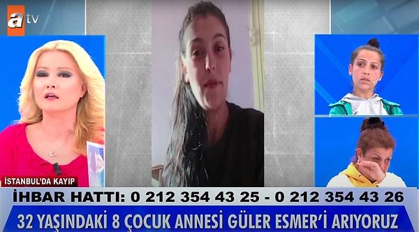 Geçtiğimiz gün Menekşe isimli kadın, 8 çocuk annesi kızının kaçırıldığını ve can güvenliğinin olmadığını belirterek Müge Anlı'ya başvurdu.