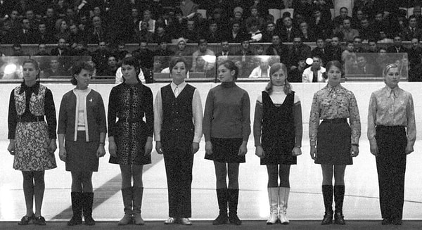 13. Командный зачет для чемпионок мира по гимнастике (1970 год).