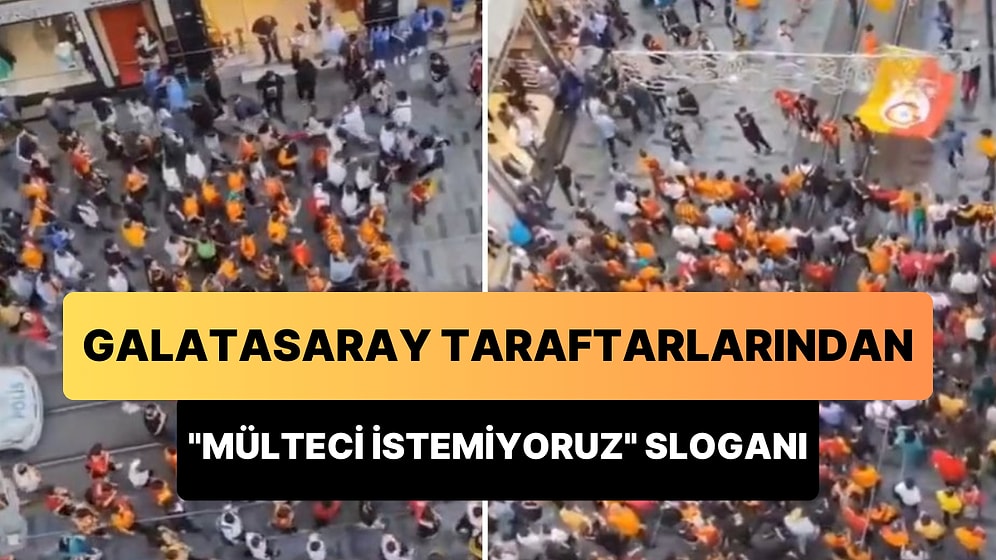 Taksim'e Çıkan Galatasaray Taraftarları, 'Ülkede Mülteci ve Meclis'te Hizbullah İstemiyoruz' Sloganları Attı