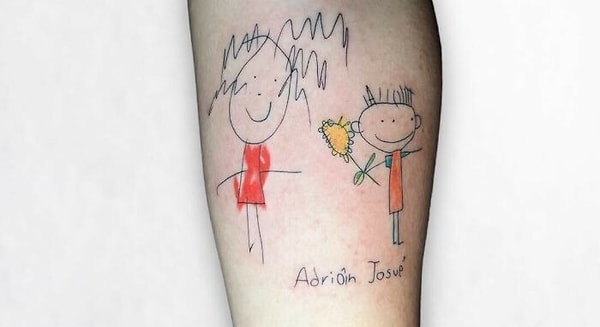 22. Эскиз для тату от самого ребенка