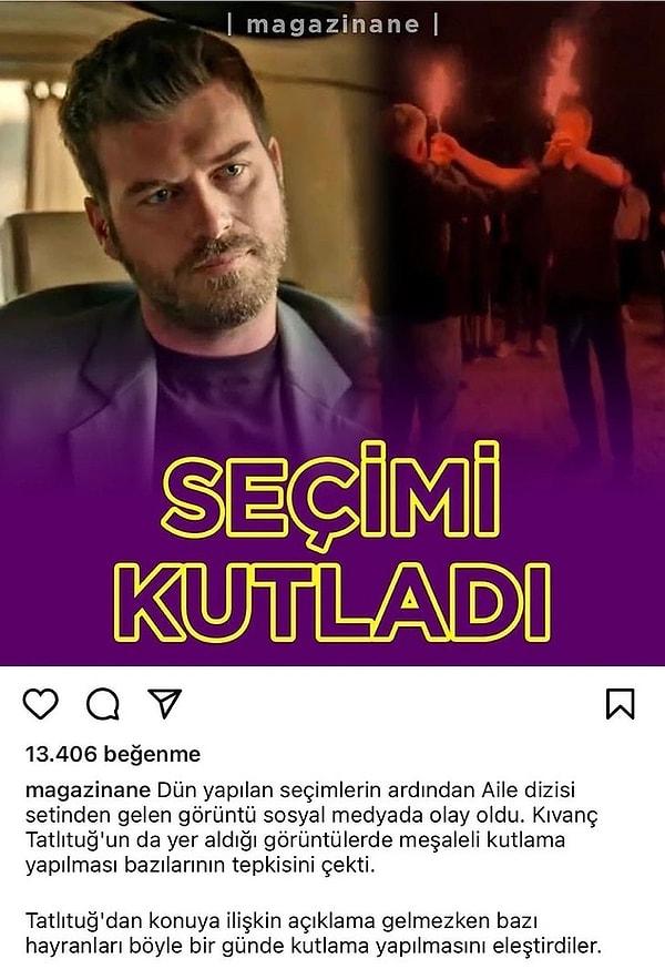 10. Aile dizisinin Aslan Soykan'ı Kıvanç Tatlıtuğ, elinde meşale ile seçimleri kutladığı iddialarına cevap verdi!