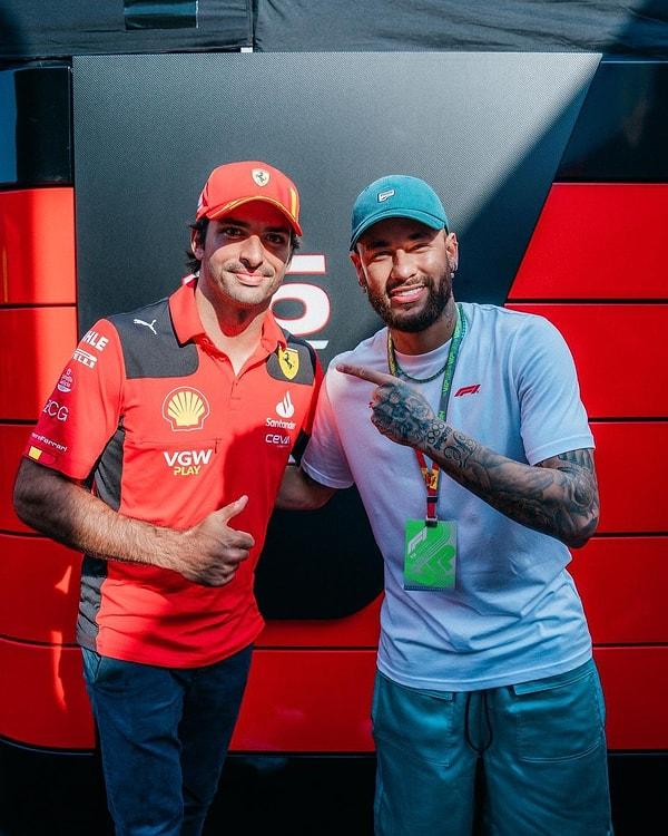 19. Neymar ile Carlos Sainz Monako'da bir arada.
