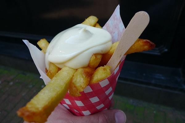 8. "Belçika'da patates kızartması alırken bana uzatmadan önce üzerine mayonez bocalayıp verdiklerinde çok şaşırdım."