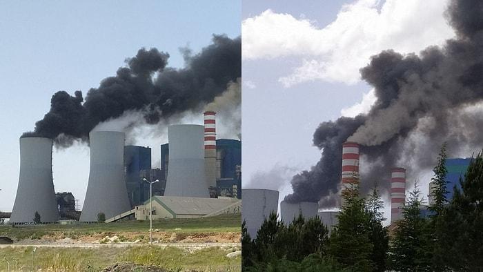 Türkiye'nin En Büyük Termik Santrali Olan Afşin-Elbistan B Termik Santrali'nde Yangın Çıktı