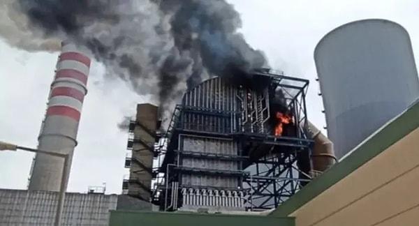 10 Mayıs'ta yapılan bakım ve onarım çalışmalarının ardından yeniden üretime başlayan Afşin-Elbistan B Termik Santralı'nda yangın çıktı.