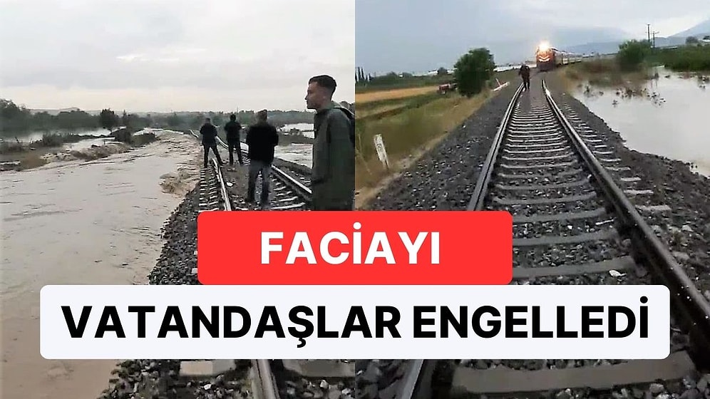 Selin Çökerttiği Raylara Yaklaşan Tren Son Anda Durduruldu