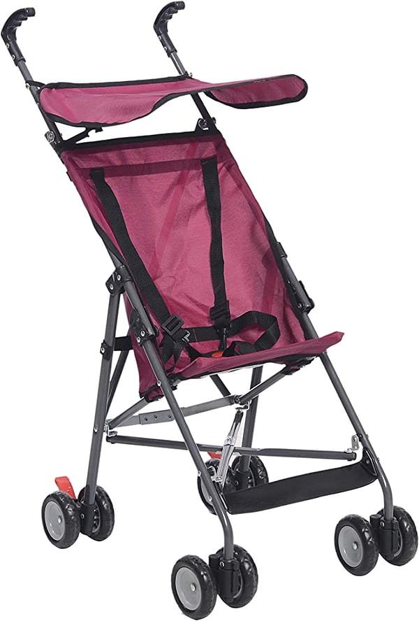 15. Çok fonksiyonlu ağır bebek arabanız yerine tatilde size büyük kolaylık sağlayacak hafif ve kolay katlanan bir baston bebek arabası.