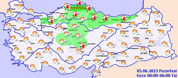 Meteoroloji'den Kuvvetli Sağanak Yağışı Uyarısı!