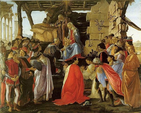 Botticelli'nin önemli çalışmalarından biri de 1475 yılında Santa Maria Novella'daki şapelde "Müneccim Kralların Secdesi" adlı altar panosudur.