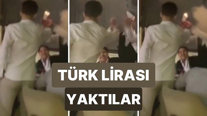 İstanbul’da Bir Kafede Doğum Günü Kutlayan Yabancı Uyruklular Türk Lirası Yaktı