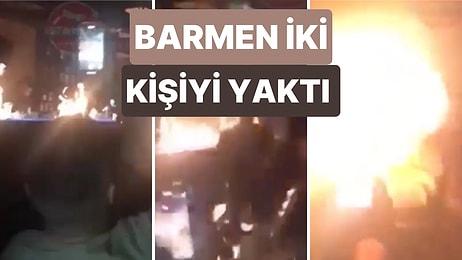 İstanbul'da Bir Barmen Ateşle Gösteri Yapmak İsterken Ortalığı Ateşe Verdi ve İki Kişinin Yanmasına Sebep Oldu