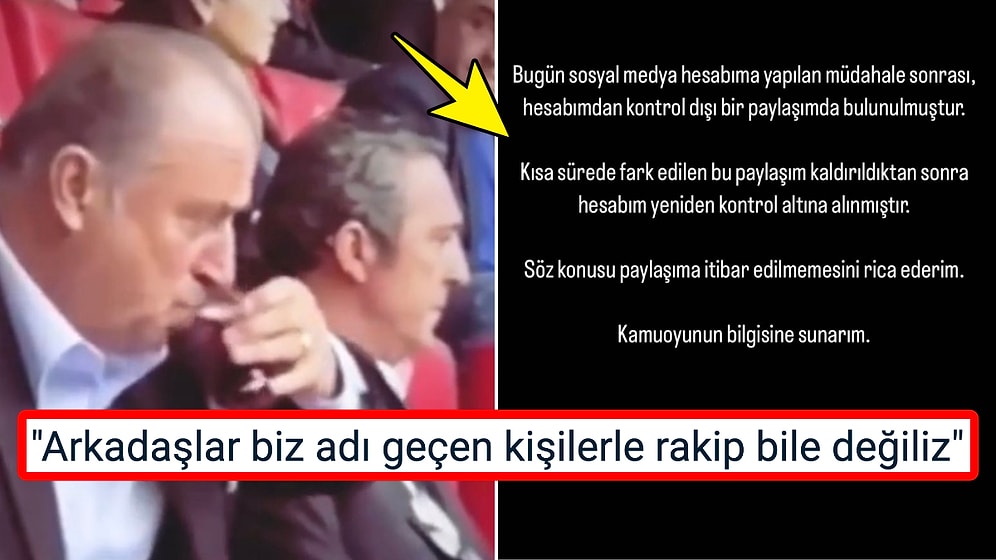 Fatih Terim'in Instagram Hesabı Hacklendi, Ali Koç'un Yanında Çay İçtiği Paylaşım Kısa Sürede Silindi