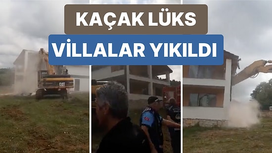 İBB Ekipleri Bu Seferde Ruhsatsız ve İzinsiz Yapılan Lüks Villaların Yıkımını Gerçekleştirdi