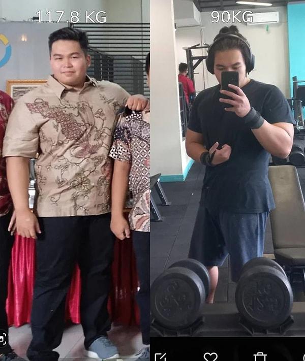 12. "Üniversitede sağlıksız yaşarken değişmek istediğime karar verdim. 6 ayda 30 kilo verdim ve şimdi mezunum!"