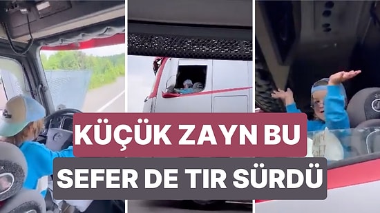 Kenan Sofuoğlu'nun 4 Yaşındaki Oğlu Zayn Bu Sefer de Tır Kullandığı Görüntülerle Gündem Oldu