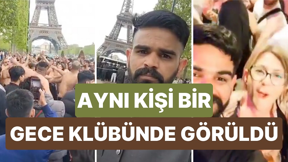 Pakistanlı Şiiler Eyfel Kulesi Önünde Dini Bir Etkinlik Yaptı! Aynı Kişi Akşamında Bir Gece Klübünde Görüldü