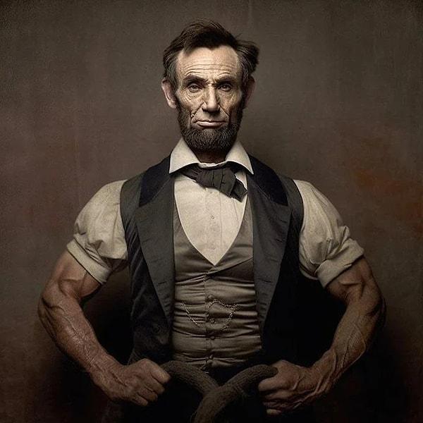 14. Abraham Lincoln'ın en havalı fotoğrafı olabilir!