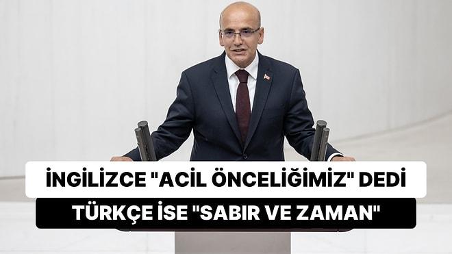 Mehmet Şimşek'ten Önce İngilizce Sonra Türkçe Tweet!
