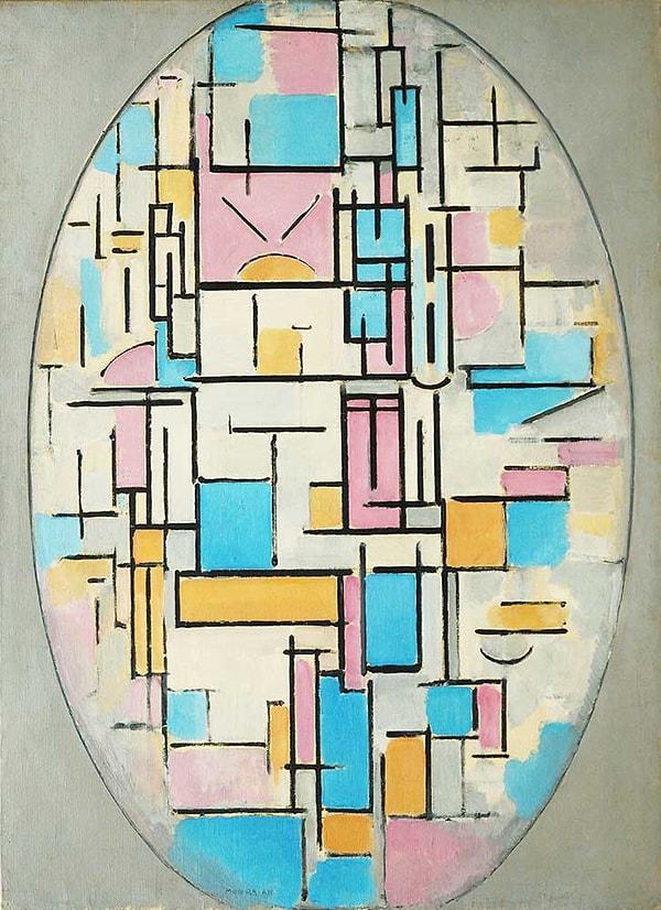 “Renk Düzlemleri ile Oval Kompozisyon 1” tablosu, sanatçının en tanınan eserlerinden biridir.