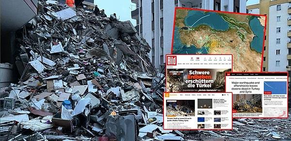 Ülkemizdeki deprem, dünya basınındaki manşetlerde de yer aldı.