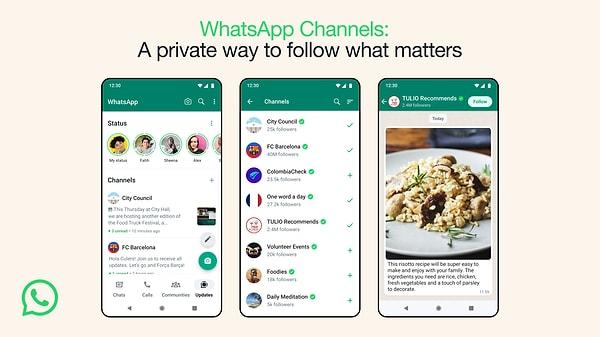 Resmi duyurulara göre yeni eklenti, WhatsApp uygulamasında halihazırda bulanan durum sayfasında yer alacak. Buna ek olarak, kişilerin kanallara katılırken herhangi bir güvenlik endişesi yaşamaması için yöneticilere veya katılımcılara kullanıcı bilgisi asla verilmeyecek.